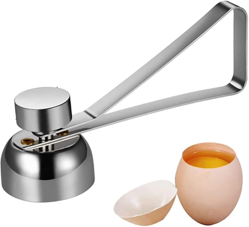 Delzon Shell Opener Egg Opener Stainless Steel Egg Shell Cutter Separator Cracker for Raw Or Soft Hard Boiled Kitchen Gadgets Pack of 2 - Image 3