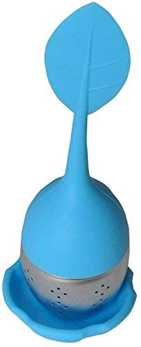 Seaspirit SEASPIRIT Silicone Loose Leaf Tea Infuser - Sunflower Shape Handle - Stainless Steel Strainer - with A Rest Mat (Colour May Vary) (1) - Image 1