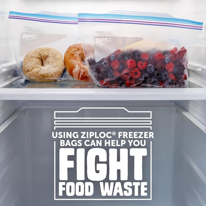 Ziploc Half Gallon Food Storage Freezer Bags, Grip 'n Seal Technology for Easier Grip, Open, and Close, 40 Bags Total - Image 5
