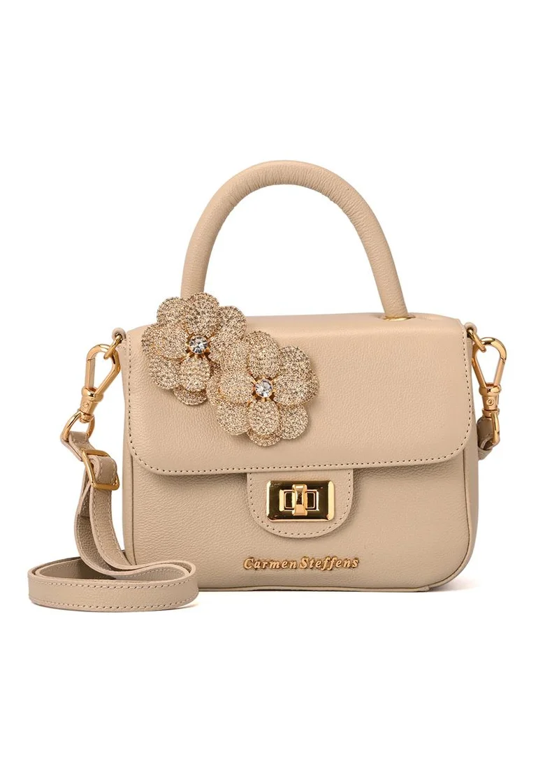 Carmen Steffens Top Handle Bag Flower Off-White