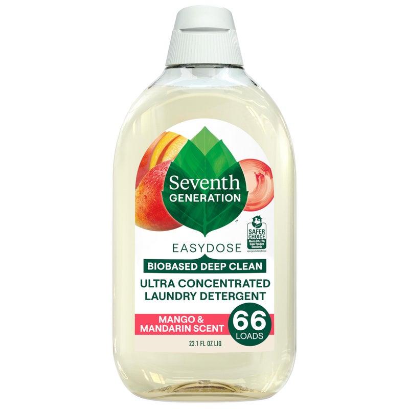 Seventh Generation EasyDose Laundry Detergent, Ultra Concentrated: 66 Loads, Mango & Mandarin Scent, 23.1 Fl Oz - Image 1