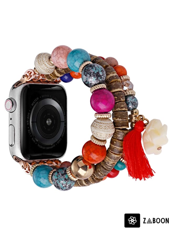 Zaboon Beads Elephant Pendant Watch Band Replacement Band For  Apple Watch 5 40mm - Image 1
