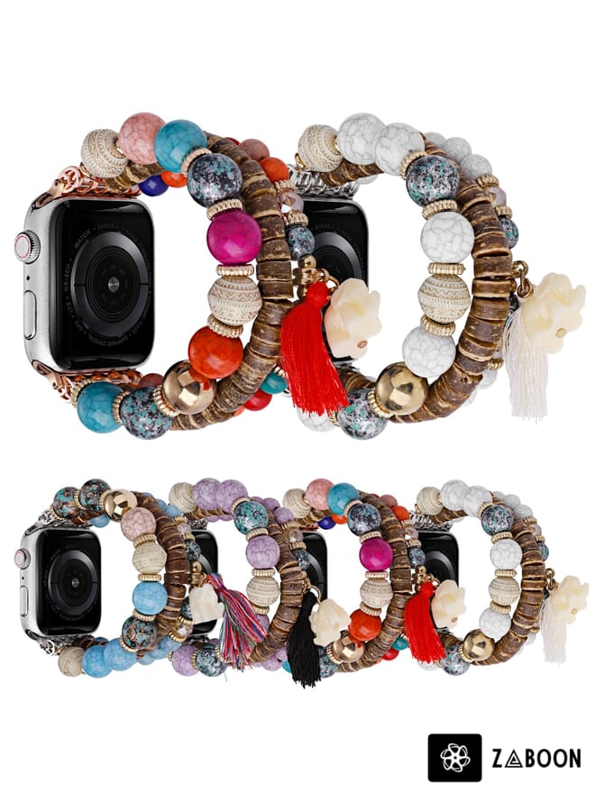 Zaboon Beads Elephant Pendant Watch Band Replacement Band For  Apple Watch 5 40mm - Image 4