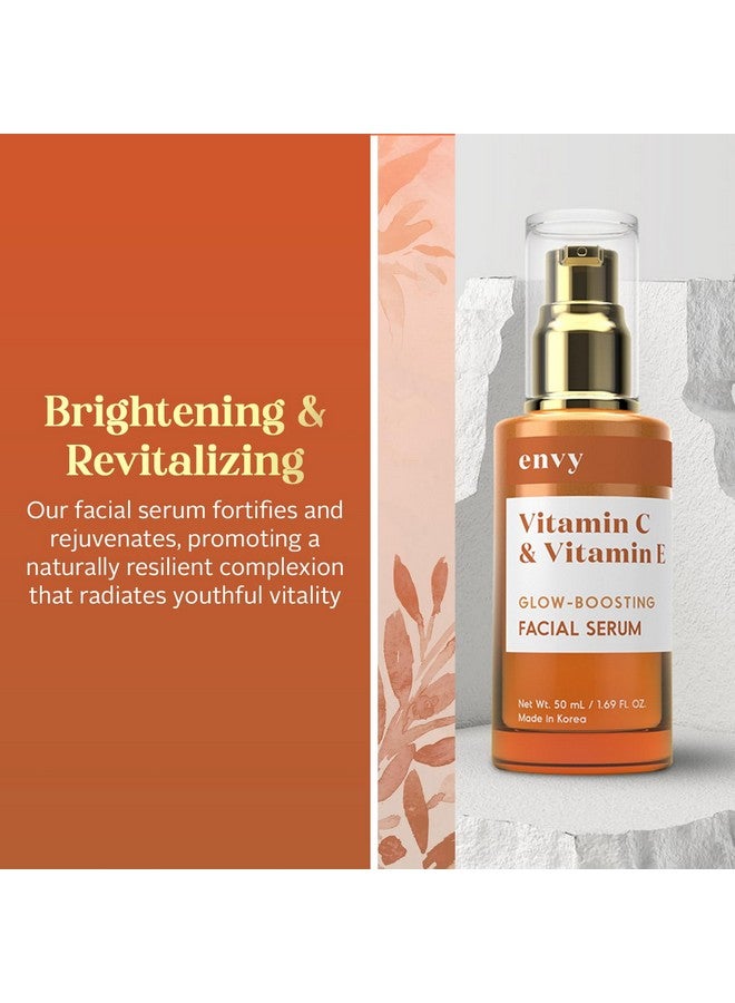 إنفي سيروم فيتامين سي من إنفي مع فيتامين إي والجلسرين - للبشرة، يقلل من البقع الداكنة ويقاوم علامات التقدم في السن، تم اختباره من قبل أطباء الجلدية، سيروم مرطب للبشرة - خالٍ من القسوة لجميع أنواع البشرة - 1.69 أونصة - Image 2