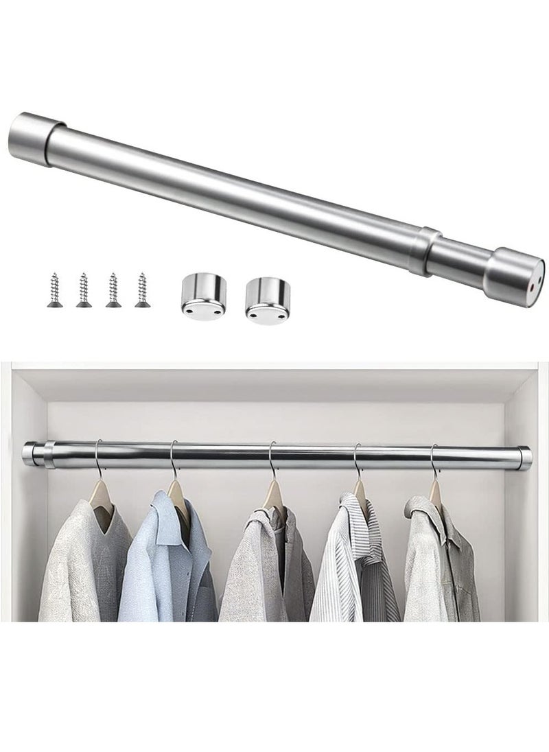 XiuWoo Extendable Metal Wardrobe Rod, Thickened Stainless Steel Wardrobe Rail Tube, Wardrobe Clothes Hanging Pole, Extensible Closet Bar, Telescopic Closet Pole 51cm-80cm  - Image 1