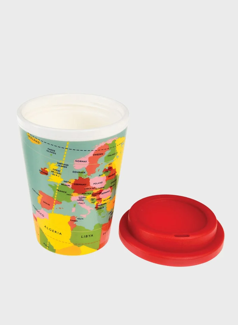 Rex London Reusable Travel Mug - World Map