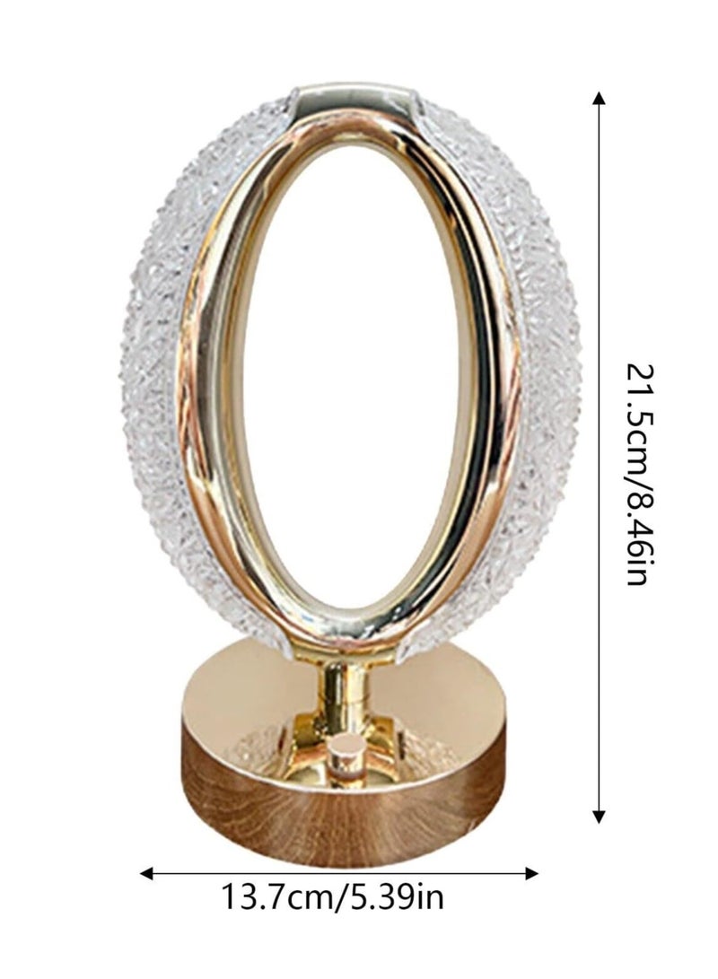 ELTRAZONE "ELTRAZONE Crystal Diamond Table Lamp – Round and Oval Nightlight with Type-C Charging and Tricolor Dimming" - Image 5