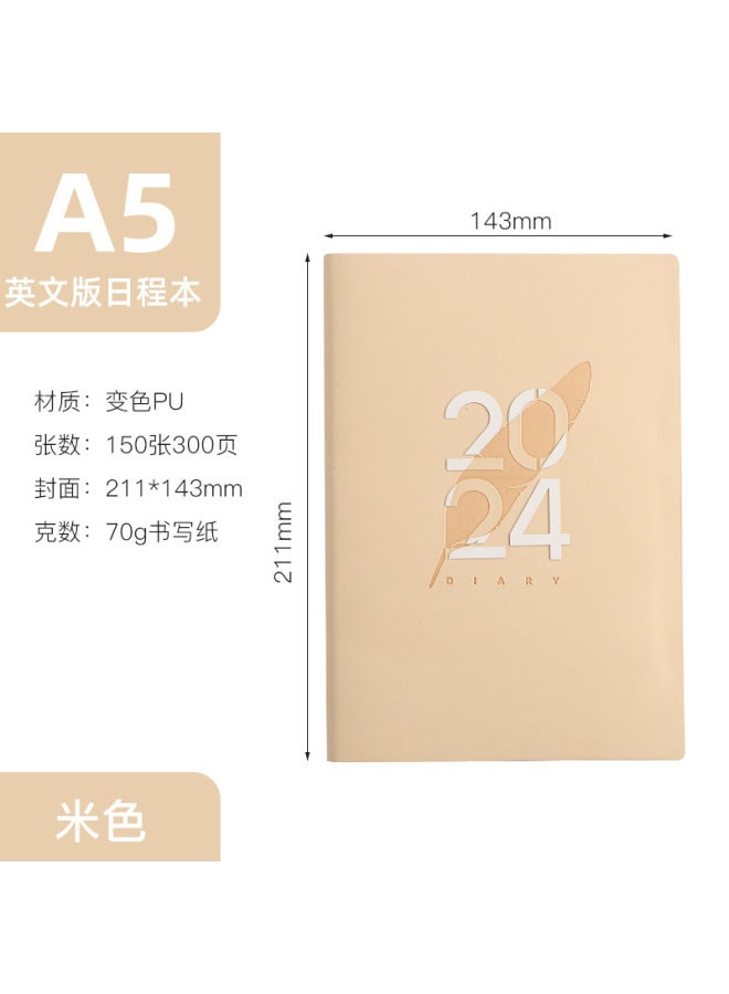 QUICK English Day Book 365 Days Daily Plan Book Spanish Time Management Notebook - Image 1