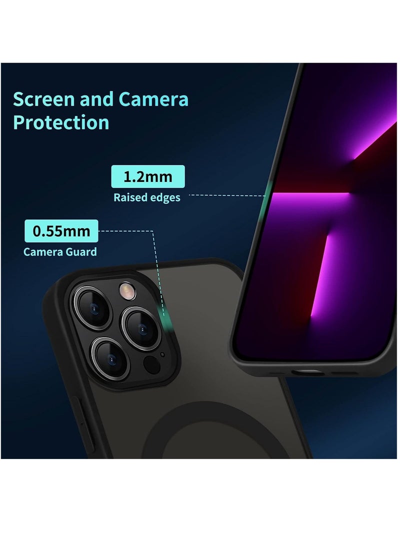 ELTRAZONE iPhone 13 Pro Max Case Clear Magsafe Slim Cover, Ultra-Thin Shockproof and Anti-Yellow Transparent Protective Cover Compatible for Apple iPhone 13 Pro Max 6.7 inch - Black - Image 3