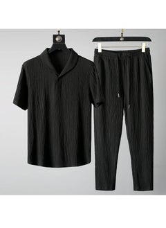 KUYING New Short Sleeved Long Pants Casual Sports Set 