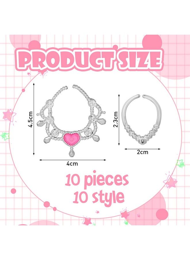 Sumind Doll Accessories Jewelry Set 20 Pieces Doll Necklace Crown Play Set Doll Dress Up Jewelry Includes 10 Necklaces And 10 Crowns For 11.5 Inch Doll - Image 4