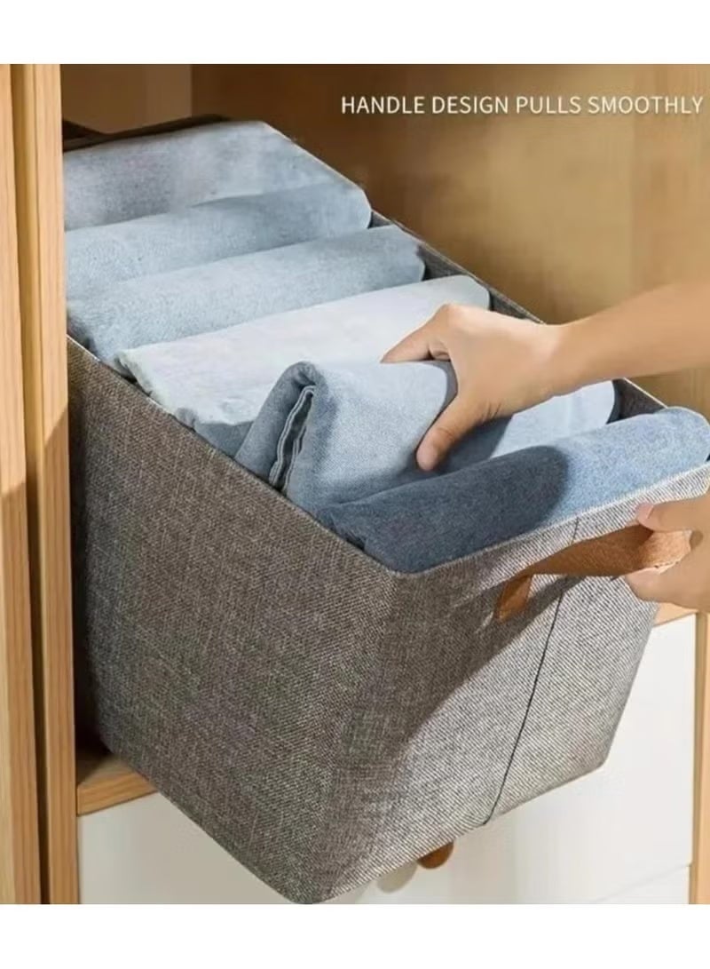 3‑Piece Foldable Oxford Fabric Storage Boxes – with Metal Frame, , & Double Zipper – Ideal for Clothes, Towels & Bedding (Color May Vary) - Image 3