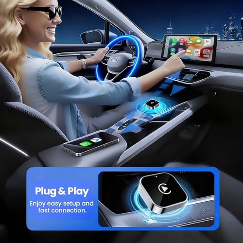 YFDUNV Wireless CarPlay Adapter & Android Auto Dongle, Shiny Silver，Fast Auto-Connect, Compact Plug & Play Wireless CarPlay Converter for iPhone & Android, USB/USB-C, No Delay, Seamless Reconnection - Image 3