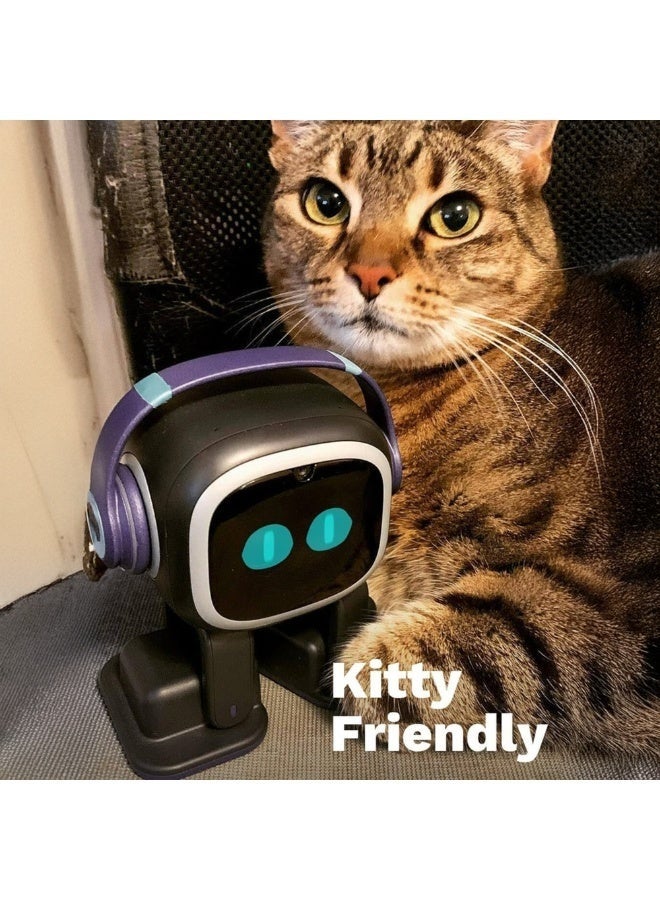 LIVING.AI EMO Robot Desktop Pet Companion (Skateboard-Black) | AI
