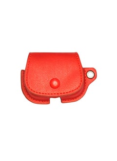 For AirPods Pro/pro2/2 Generation/3 Generation Bluetooth Solid Color Leather Wireless Bluetooth Protective Cover-Color:Red-Applicable Model:Airpods Pro2