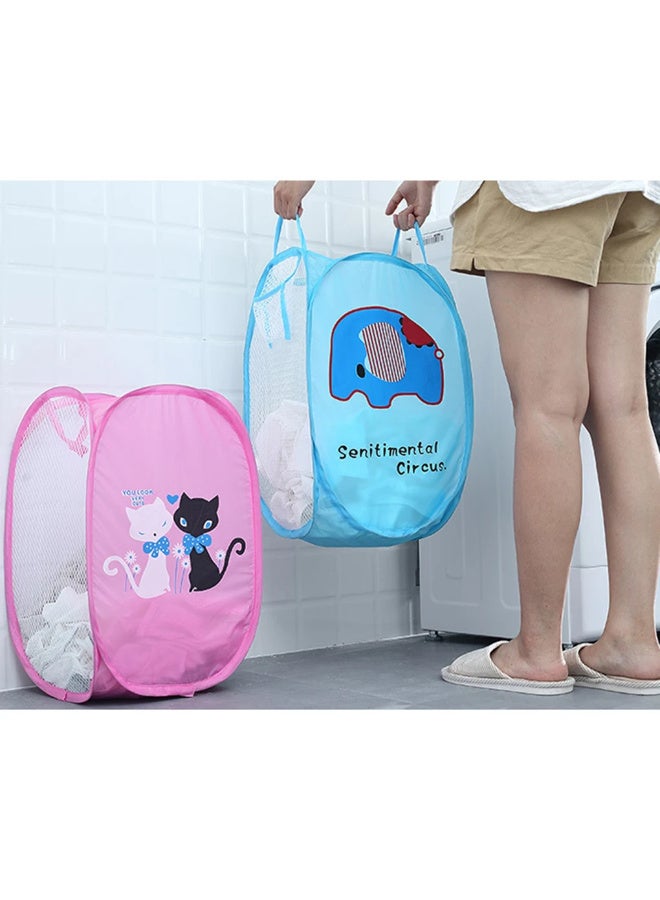 MiniMe Pop-Up Mesh Laundry Hamper | Blue | Polyester Mesh & Nylon Frame | Collapsible & Portable | Lightweight & Breathable | Easy To Clean & Store | Ideal For Toy - Image 4