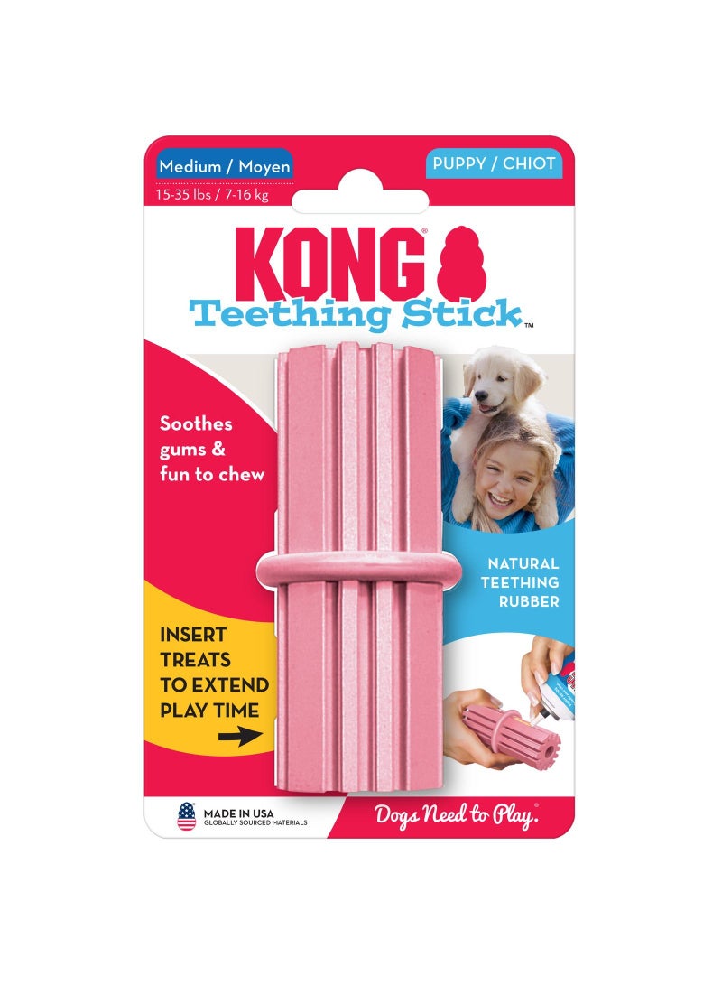 Kong Puppy Teething Stick – Durable Teeth Cleaning Dog Chew Toy for Puppies – Soothes Gums, Encourages Healthy Chewing, Interactive Fun, Assorted Colors - Image 1