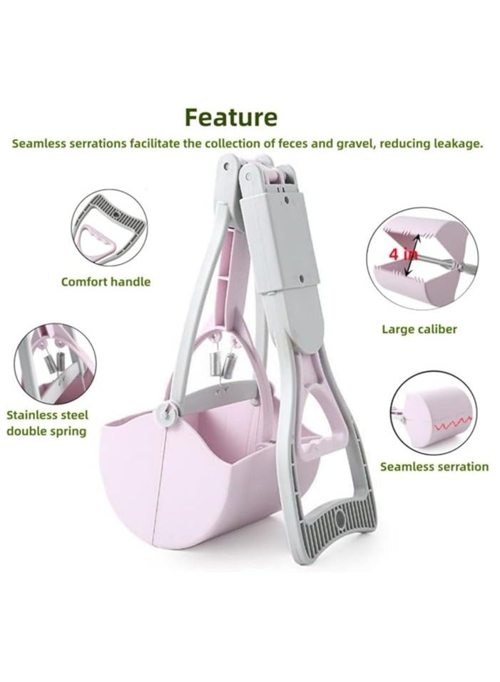 general Dog feces dustpan, pet toilet picker, 24-inch portable handle, suitable for dogs and cats and other animals, outdoor walking dog is convenient without dirty hands - Image 3