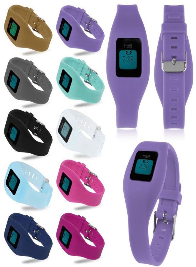 QGHXO سوار QGHXO بإبزيم لساعة Fitbit Zip، سوار سيليكون بديل مع مشبك ساعة مطلي بالكروم وإبزيم تثبيت لساعة Fitbit Zip - Image 5