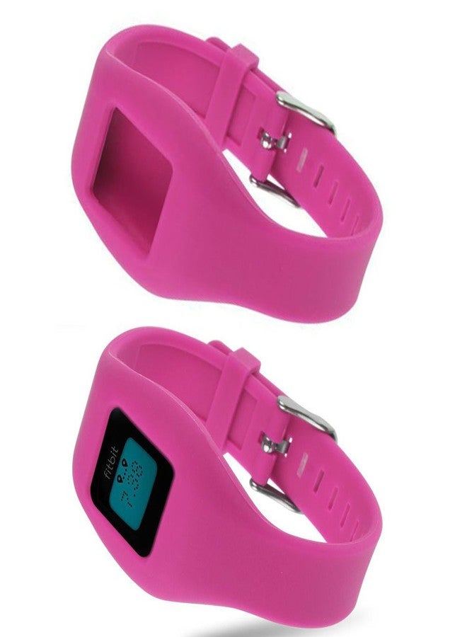 QGHXO سوار QGHXO بإبزيم لساعة Fitbit Zip، سوار سيليكون بديل مع مشبك ساعة مطلي بالكروم وإبزيم تثبيت لساعة Fitbit Zip - Image 4