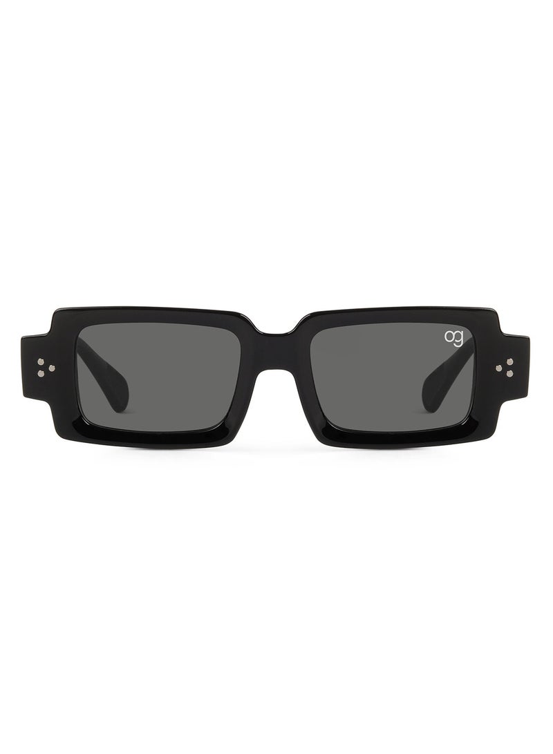 Woggles Designer Black Rectangle Sunglasses| Men & Women| 100% Uv Protection - Image 4