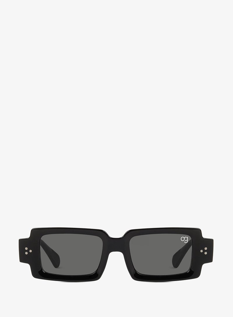Woggles Designer Black Rectangle Sunglasses| Men & Women| 100% Uv Protection - Image 4