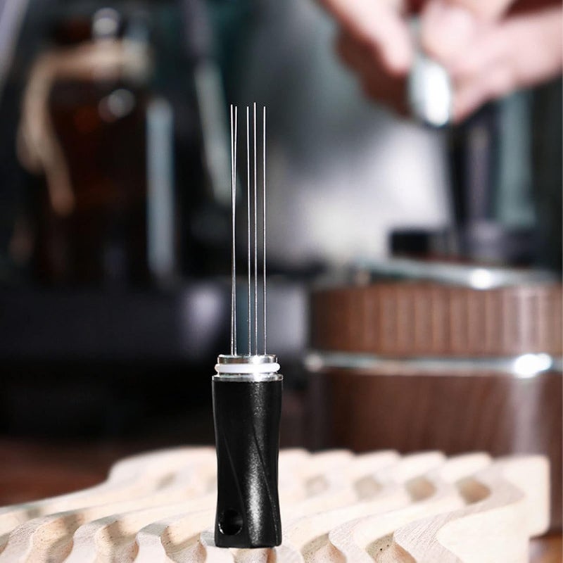 Coffee Needle Distributor, 304 Stainless Steel Mini Coffee Powder Stirring Needle Polished Professional Rust Proof for Coffee Distribution for Home for Outdoor(Black) - Image 4