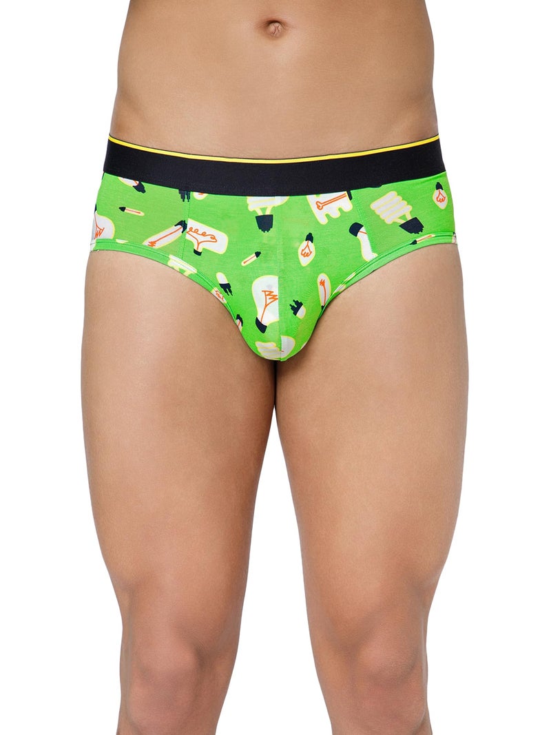Bummer Men's Printed Micro Modal Briefs Underwear | Ultra Soft & Breathable | Pack of 1 - Image 1