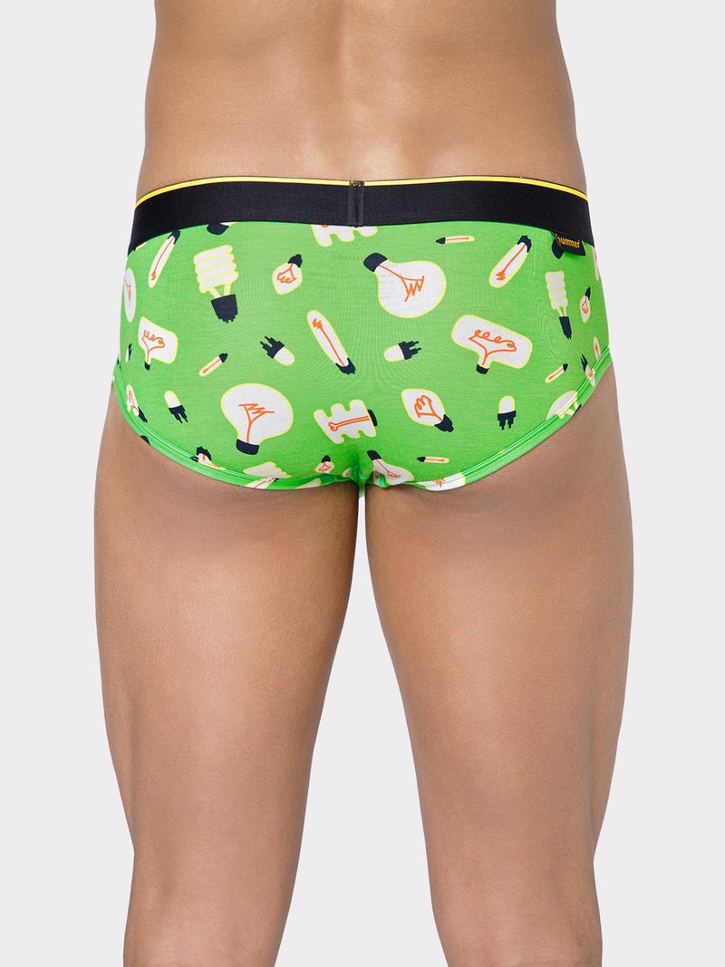 Bummer Men's Printed Micro Modal Briefs Underwear | Ultra Soft & Breathable | Pack of 1 - Image 3