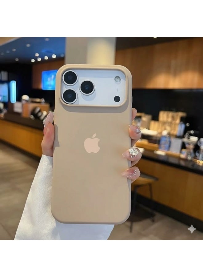سيليكون غطاء حماية مغناطيسي فاخر بني اللون لهاتف iPhone 17 Pro Max متوافق مع سلسلة iPhone - مقاوم للصدمات، نحيف، ناعم الملمس مع دعم الشحن اللاسلكي المغناطيسي - Image 2
