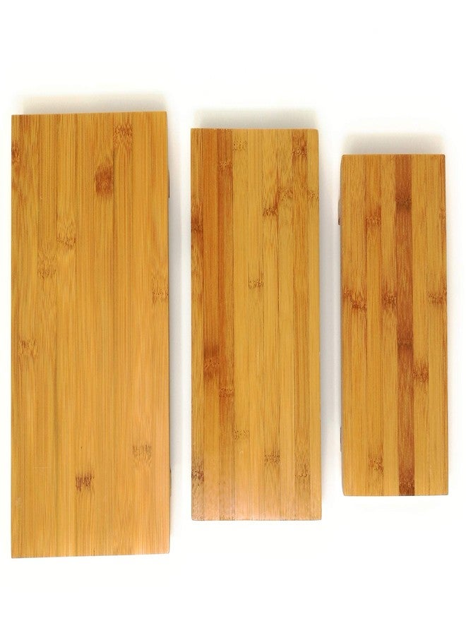 TJ Global Sashimi Sushi Bamboo Serving Geta Plate - Japanese Style Tableware Bamboo Sushi Board Cutting Tray (Set of 3) - Image 3