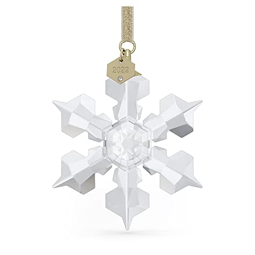 Swarovski Annual Edition 2022 Ornament, White Swarovski Crystals with Champagne Gold Tone Finish Metal, Part of The Swarovski Annual Edition Collection - Image 1