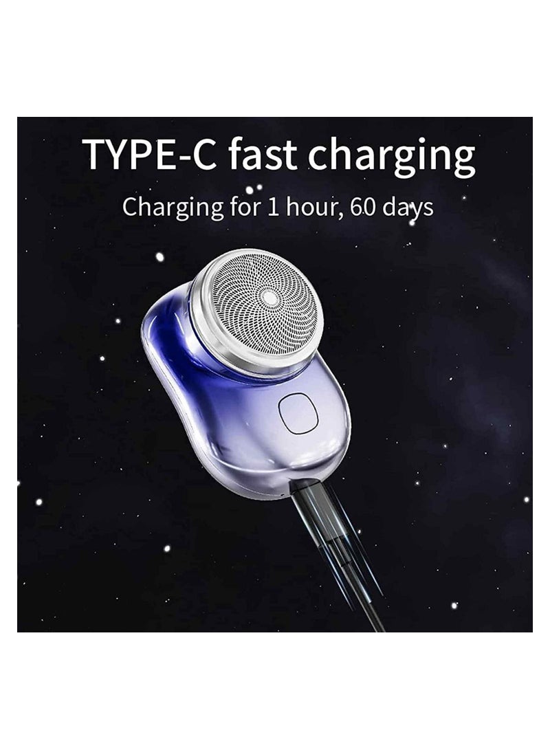 NIBEMINENT Mini Electric Shavers for Men, Pocket Size Portable Razor Men,Washable Razor, USB Rechargeable Suitable Car, Travel, Home - Image 4