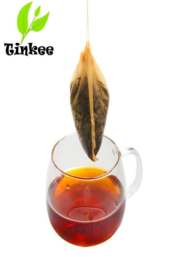 Tinkee Tea Filter bags, safe and natural material, disposable tea infuser, empty tea bag with drawstring for loose leaf tea, set of 100（3.15 x 3.94 inch ） (White) - Image 5