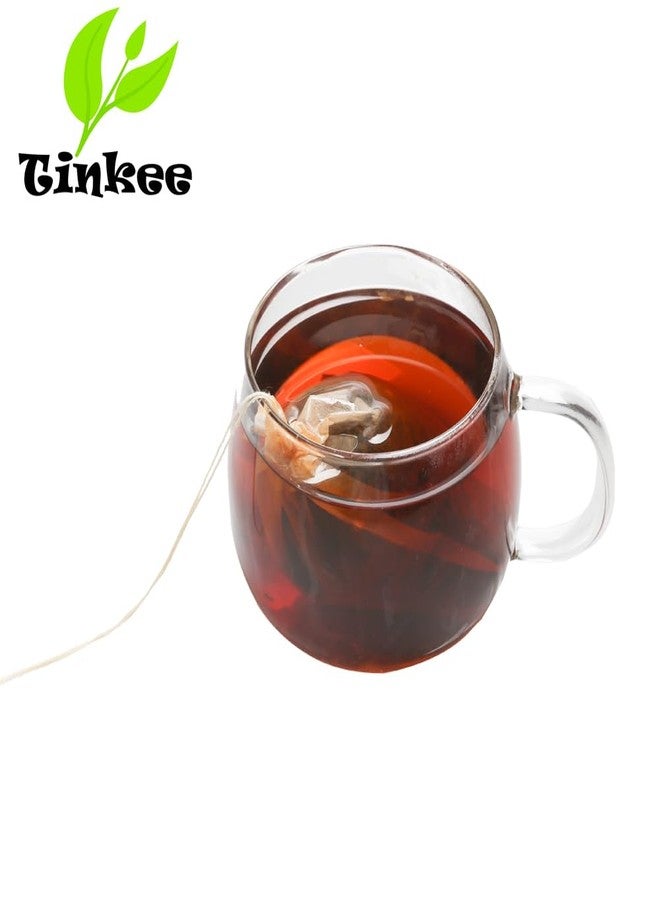 Tinkee Tea Filter bags, safe and natural material, disposable tea infuser, empty tea bag with drawstring for loose leaf tea, set of 100（3.15 x 3.94 inch ） (White) - Image 4