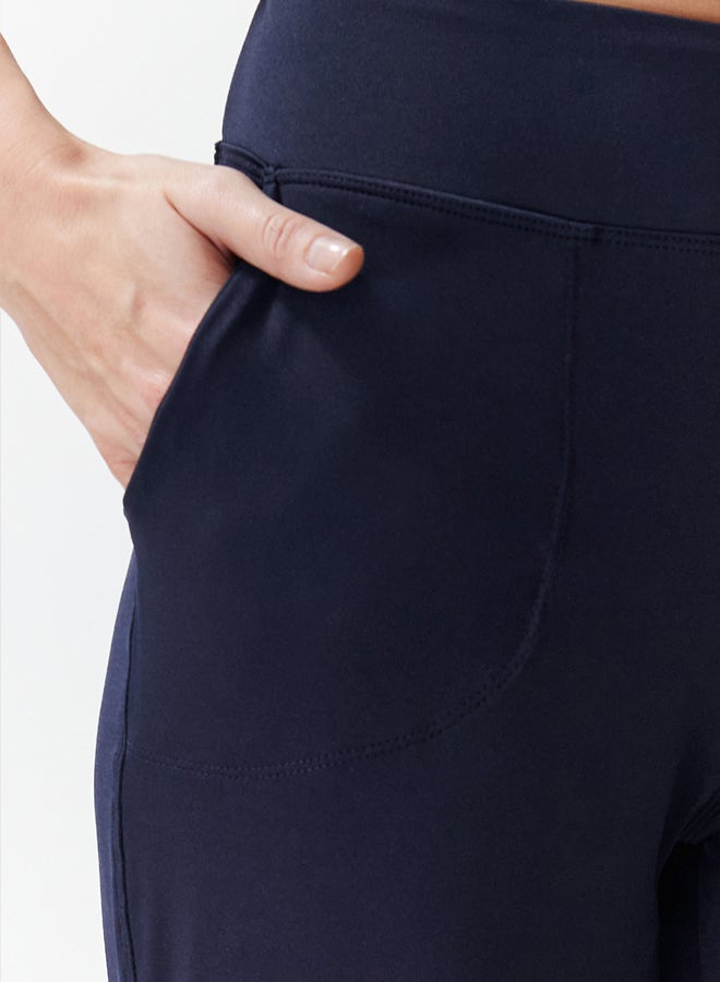 trendyol Navy Blue Diver/Scuba Fabric Comfortable Cut Knitted Sports Sweatpants - Image 4