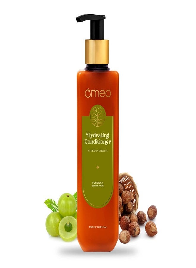 Omeo Hydrating Conditioner (180ml) with Natural Extracts of Reetha & Amla | Strengthens, Nourishes & Smoothens Hair | Paraben & Sulphate Free | For Soft, Shiny & Healthy Hair - Suitable for Men & Women - Image 1