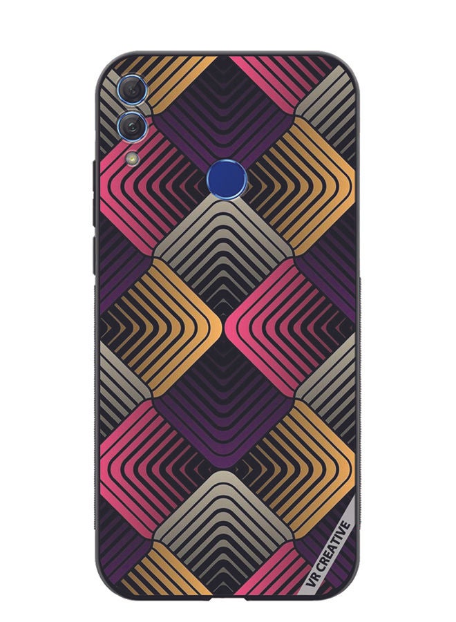 Protective Case Cover For Honor 10 Lite Abstract 2 Design Multicolour