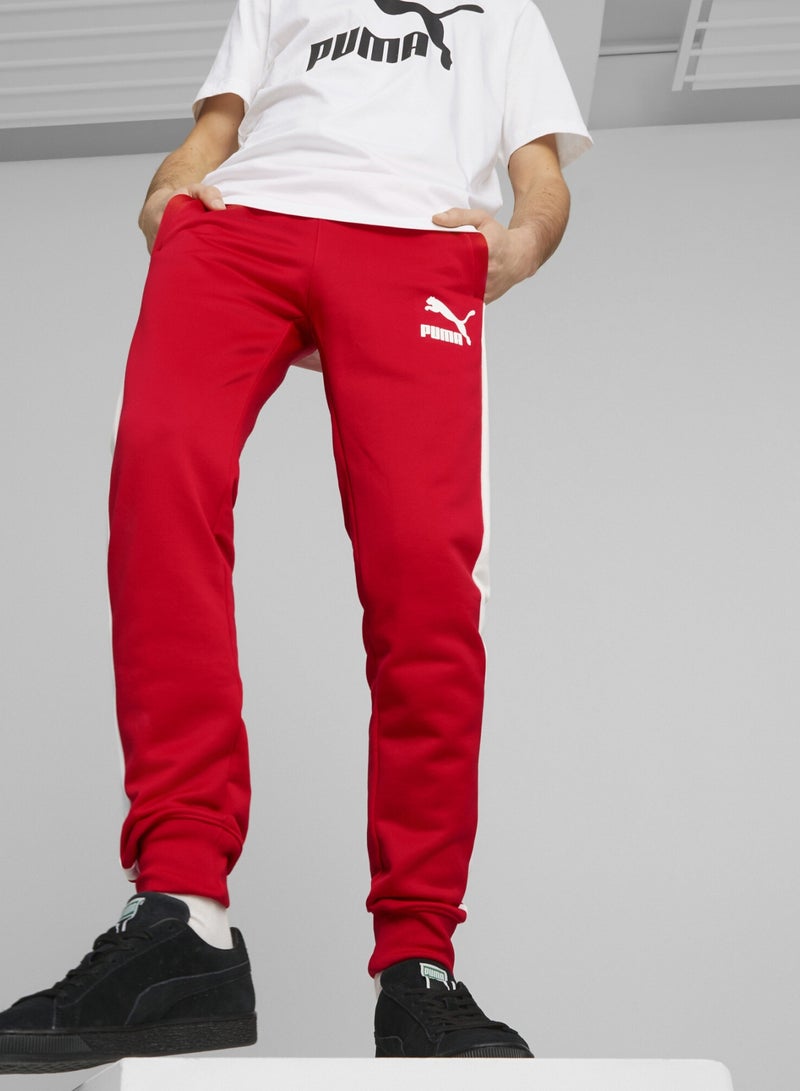 PUMA Iconic T7 Mens Red Track Pants - Image 1