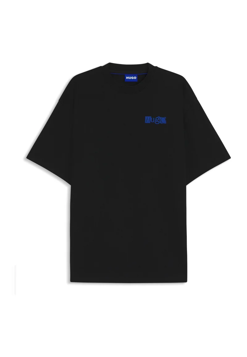 هوجو Cotton-jersey T-shirt with puff-print logo