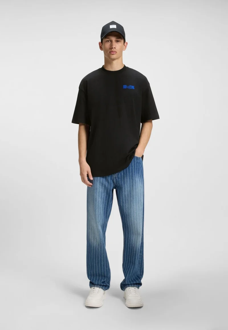 HUGO Cotton-jersey T-shirt with puff-print logo