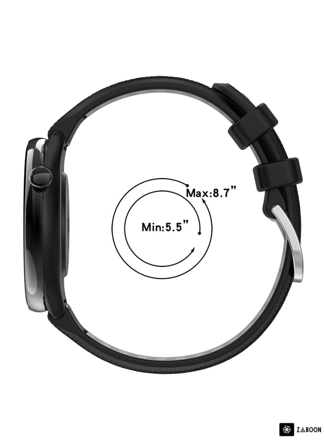 Zaboon Amazfit GTS 4 Mini 22mm Cross Texture Two Color Silicone Steel Buckle Watch Band - Image 4