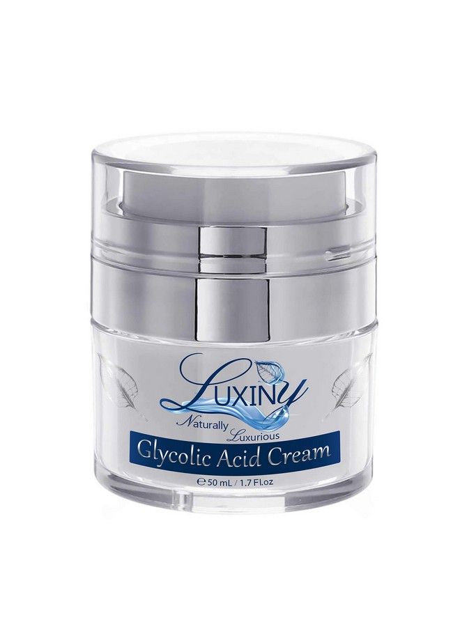 Luxiny Glycolic Acid Face Cream Hydrating Face Moisturizer With Alpha Hydroxy Acid A Natural Chemical Exfoliant For Face Antiaging & Cystic Acne With Soothing Aloe & Green Tea 1.7 Oz - Image 2