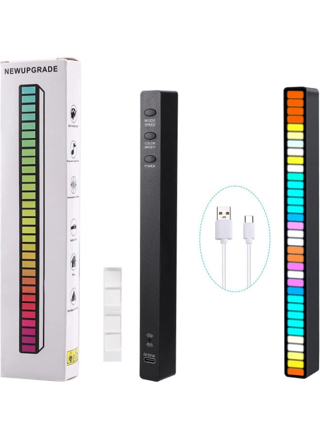 SHOPI - Music Level Indicator Aluminum Bar Voice Sound Control Audio Spectrum RGB Light LED Display Rhythm Pulse Colorful Signal - Image 1
