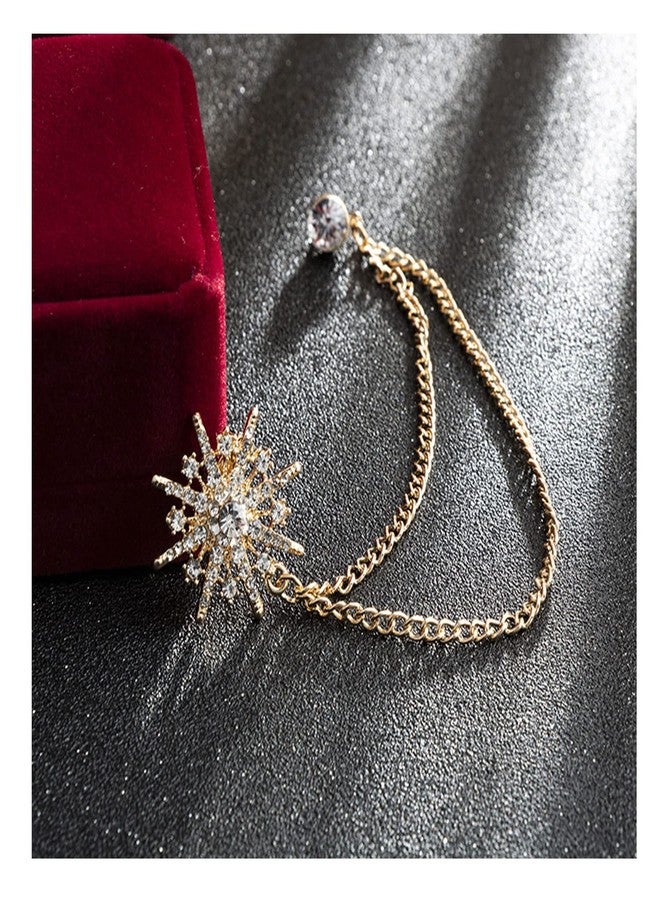 Frodete Collar Chain Pins for Men Women Pin with Hanging Chain Tassel Collar Brooch lapel pins for suits suit pin chains long Lapel Pin Business Suit Collar Bar Pin Gifts for Men Women - Image 3