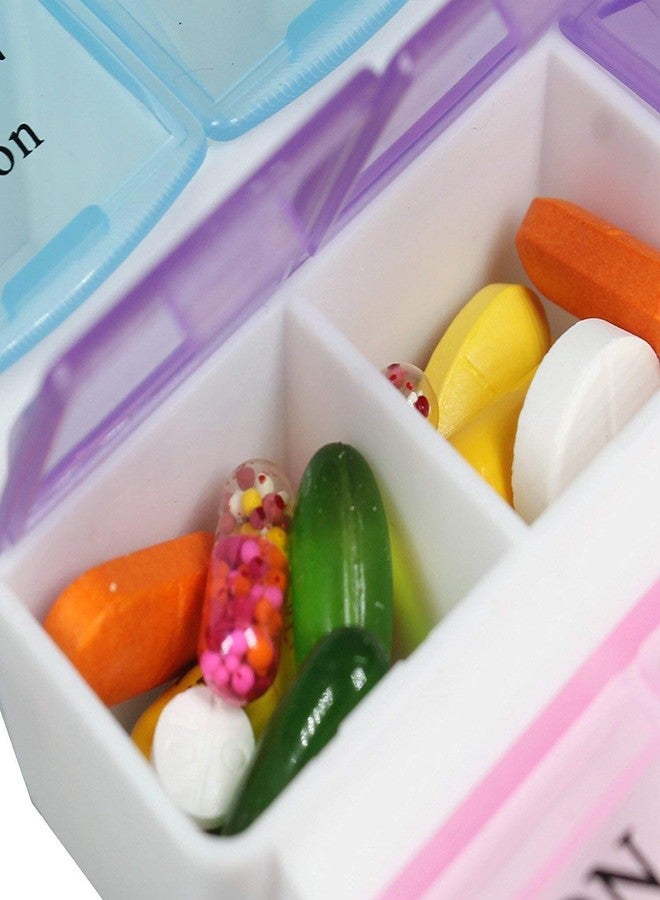 DeoDap Pill Case- 4 Row 28 Squares Weekly 7 Days Tablet Box Holder Medicine Storage Organizer Container - Image 5