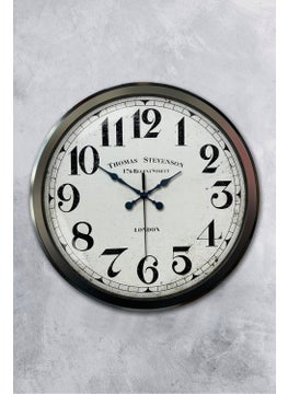 Platin Saat Platinum Clock 52 cm Black Metal Regent Street Wall Clock  - Image 1