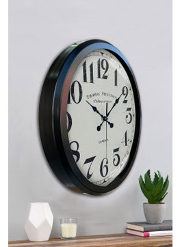 Platin Saat Platinum Clock 52 cm Black Metal Regent Street Wall Clock  - Image 4