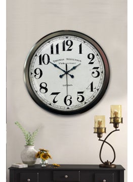Platin Saat Platinum Clock 52 cm Black Metal Regent Street Wall Clock  - Image 2