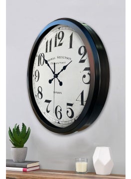 Platin Saat Platinum Clock 52 cm Black Metal Regent Street Wall Clock  - Image 3